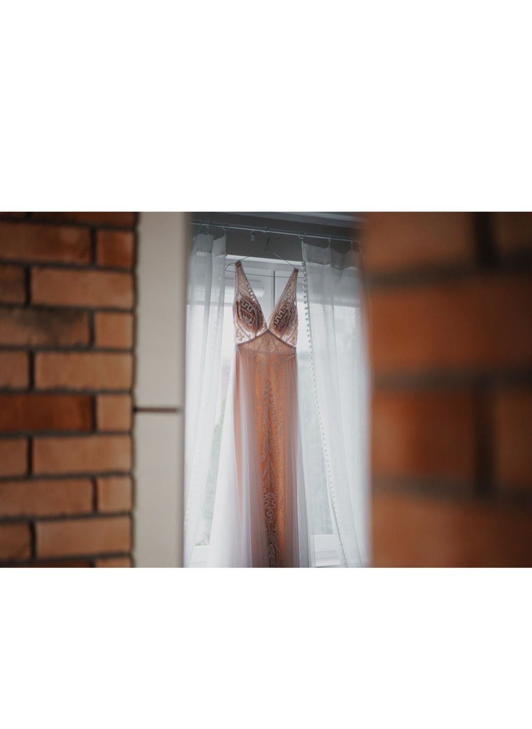Suknia ślubna boho, zdejmowane rękawy S