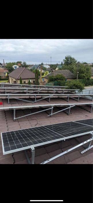 установка Монтаж станцій та сонячних панелей, інвертора с гарантией