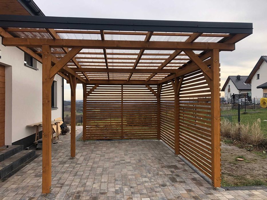 Wiata garażowa, Carport, zadaszenie, poliwęglan, BEZ POZWOLEŃ