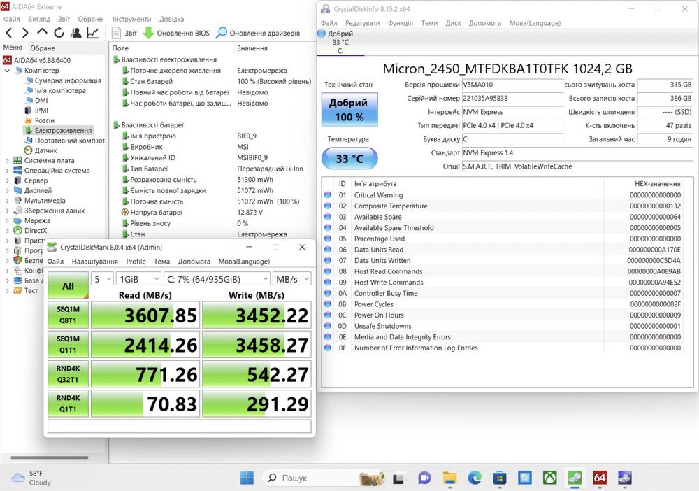 MSI CreatorPro M15 FHD IPS/i7-11800H/RTX A1000/16gb/1Tb NVMe SSD