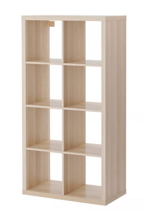 IKEA KALLAX Shelving unit, white stained oak effect, 77x147 cm