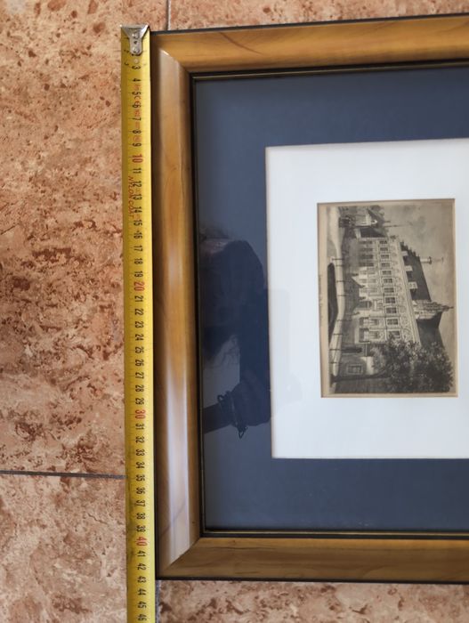 Gravura antiga em madeira cidade holandesa Leeuwarden 1876