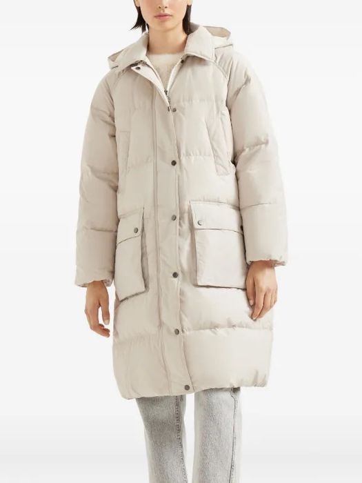 Brunello Cucinelli стеганое пальто с капюшоном 38