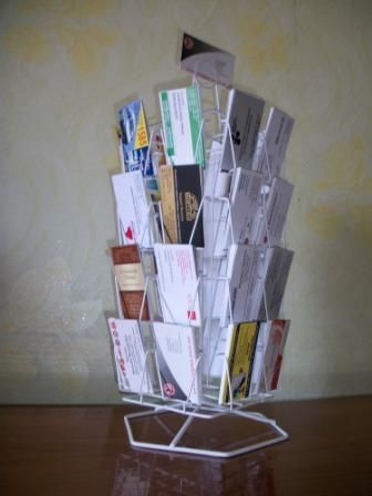 Настільна металева стійка для візиток