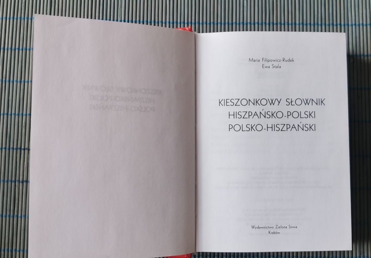 Kieszonkowy słownik hiszpańsko-polski polsko-hiszpański z gramatyką