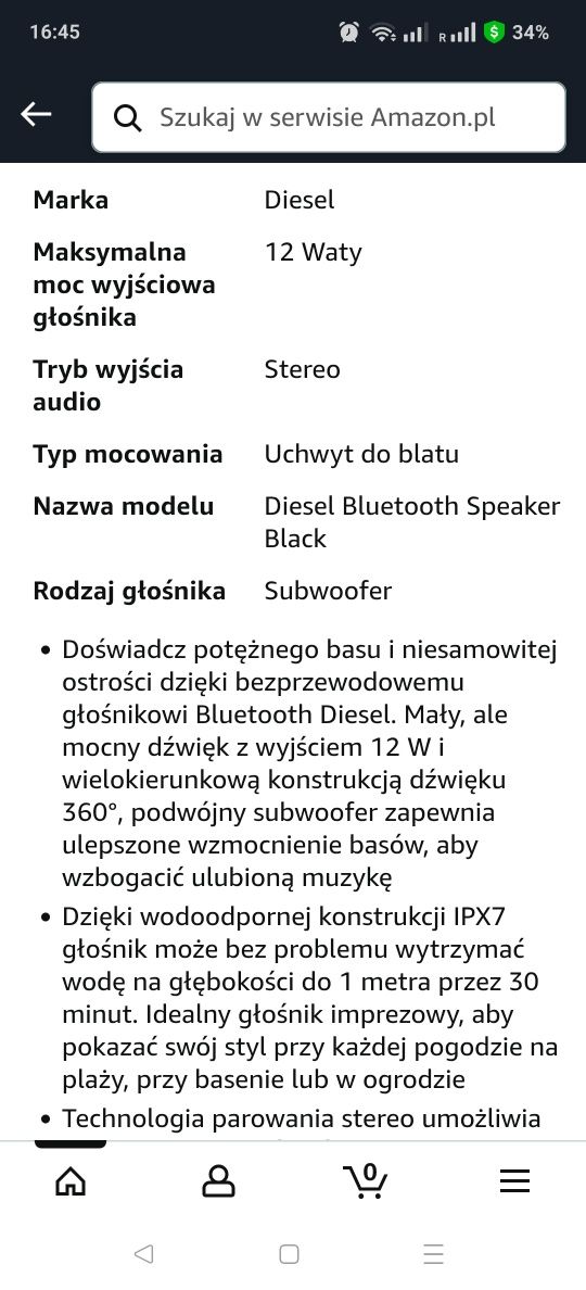 Głośnik Bluetooth Diesel