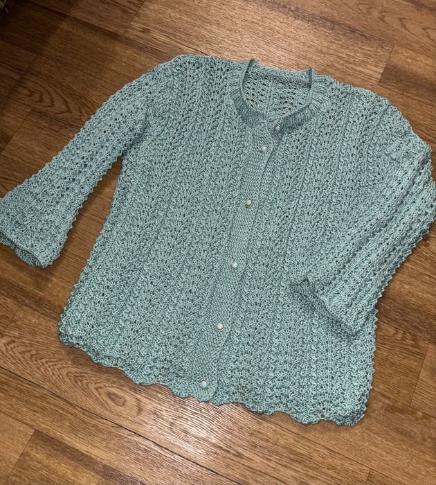 кофта, вязанная, ручной работы