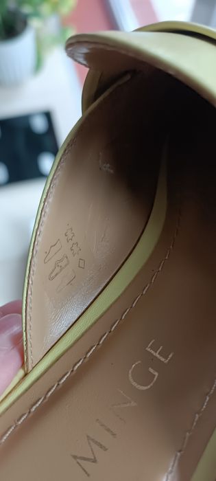 Klapki skórzane marki Ewa Minge rozmiar 37