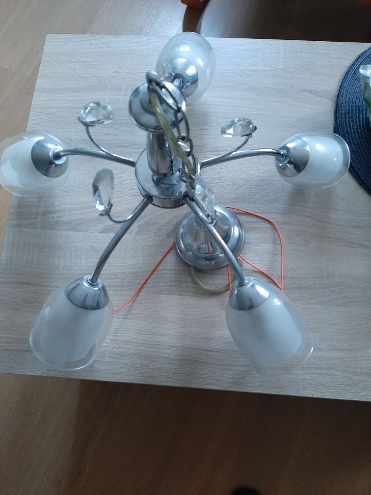 Żyrandol z 5 kloszami