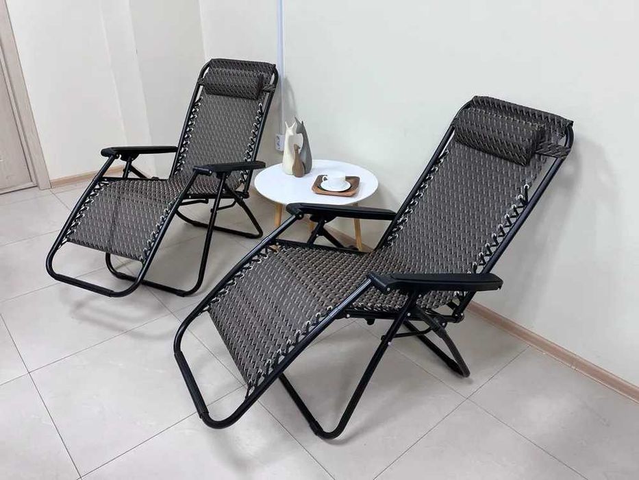 Шезлонг-Кресло с подстаканником XXL Zero Польша (до 120 кг)