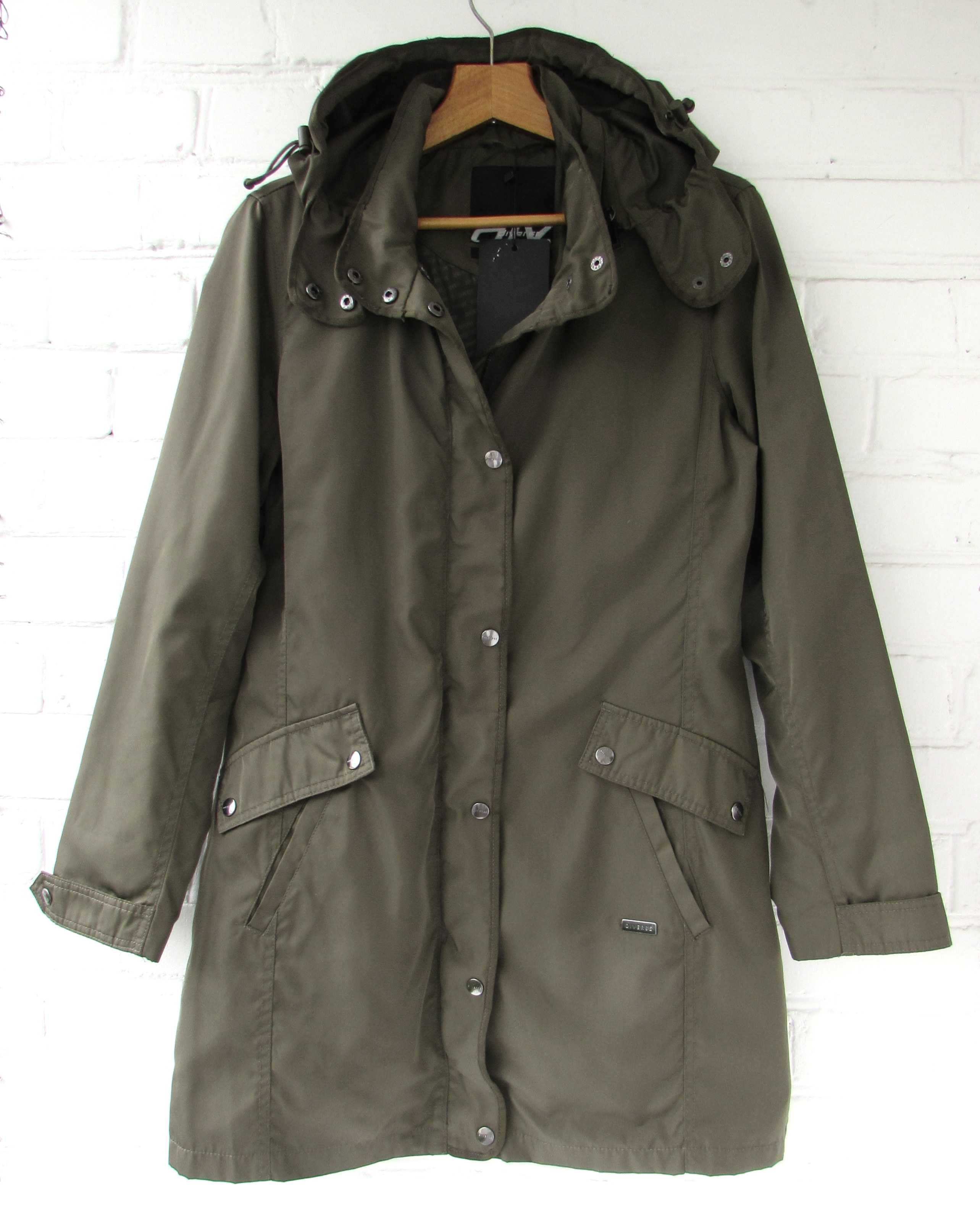 Diverse nowa dłuższa kurtka parka khaki r. L