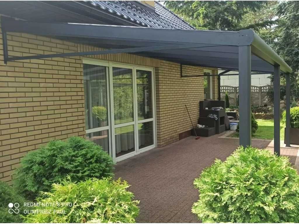 Zadaszenie aluminiowe PRO z dachem poliwęglanowym 350x306 cm