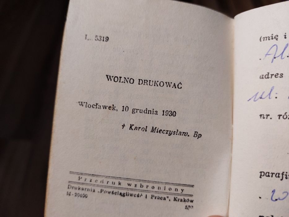Żywy różaniec książeczka prl 1980 złotów