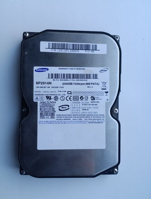 Продам жорсткий диск 250gb