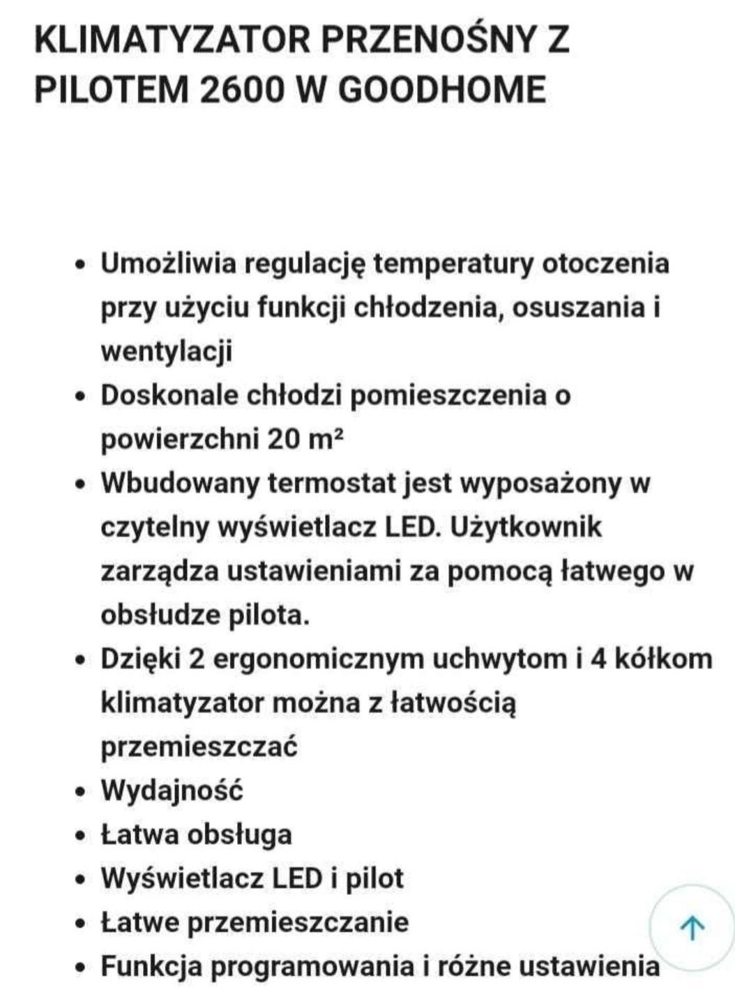 Klimatyzator przenośny Goodhome