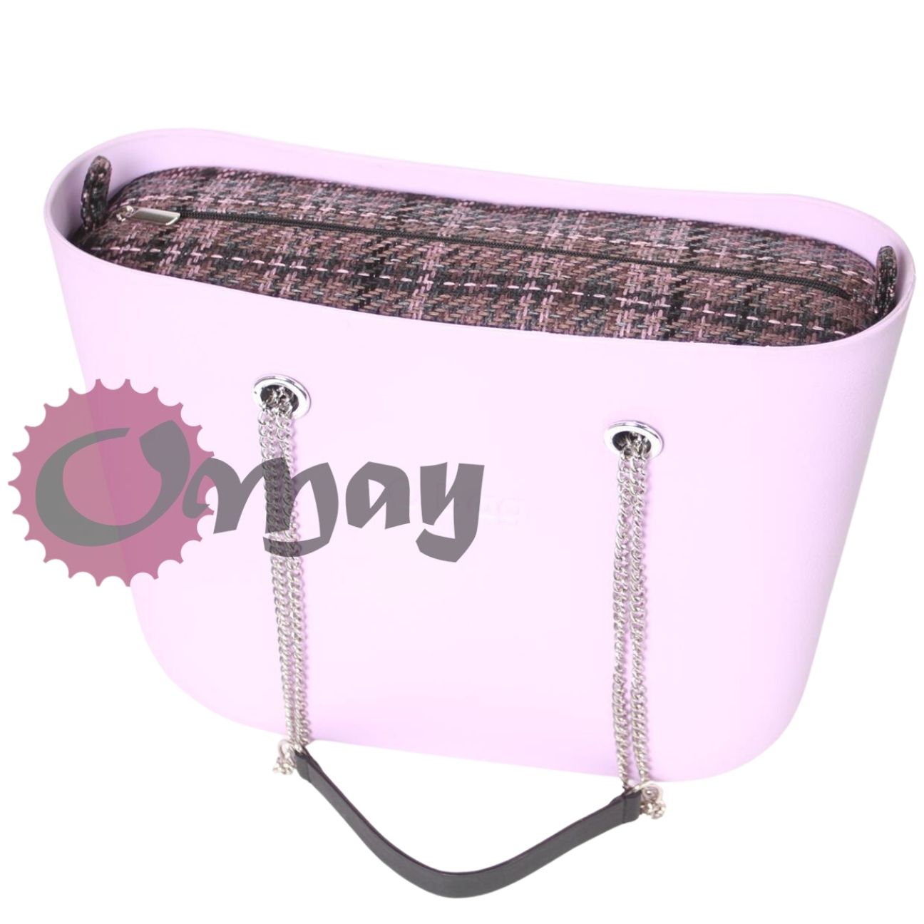 CZARNY organizer OBAG STANDARD plecionka fiolet 2 kieszenie wkład OMAY