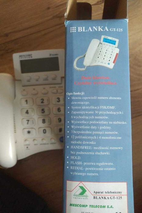Telefon stacjonarny dla seniora MESCOMP
