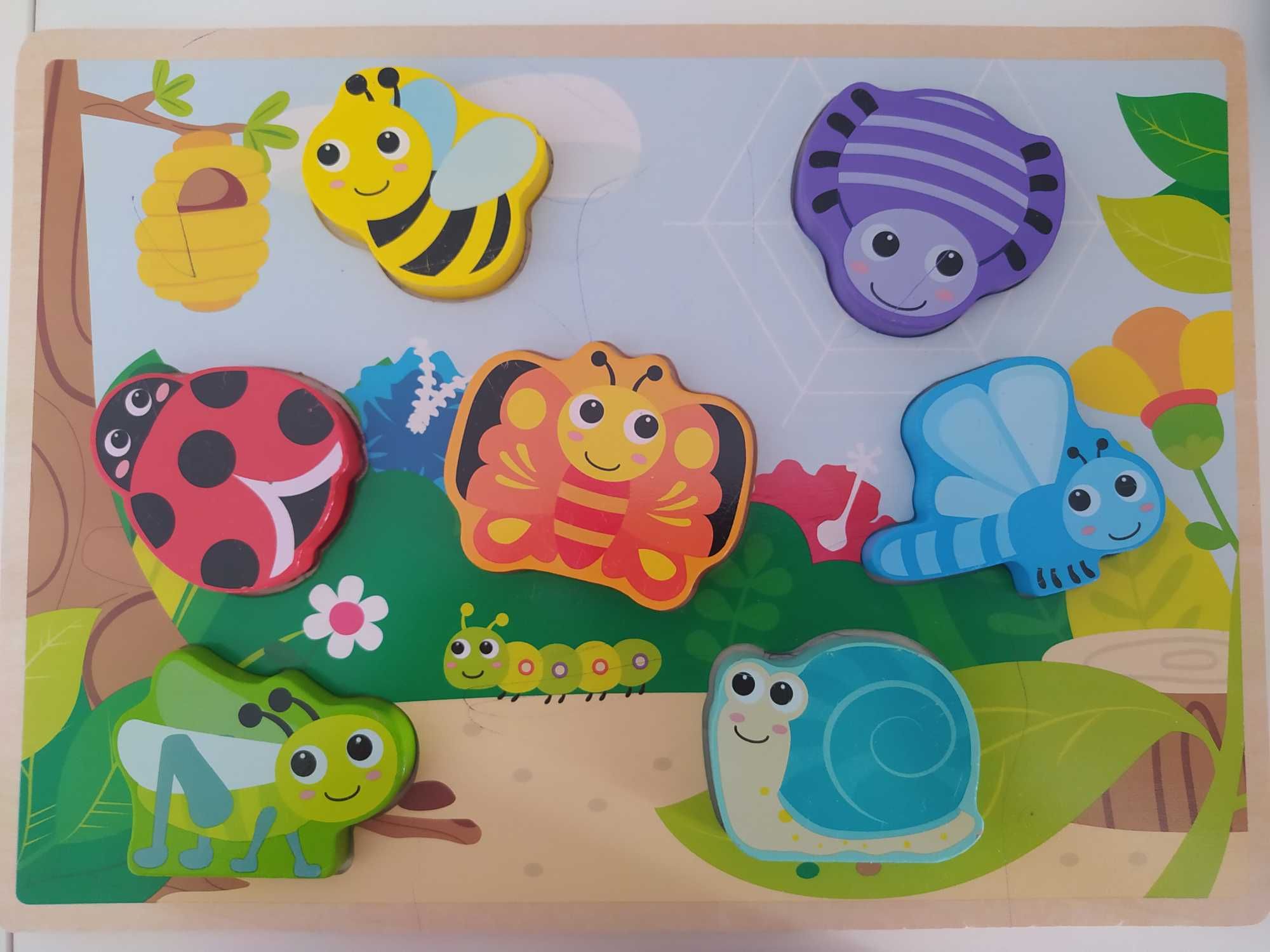 Układanka puzzle drewniane dopasowanie