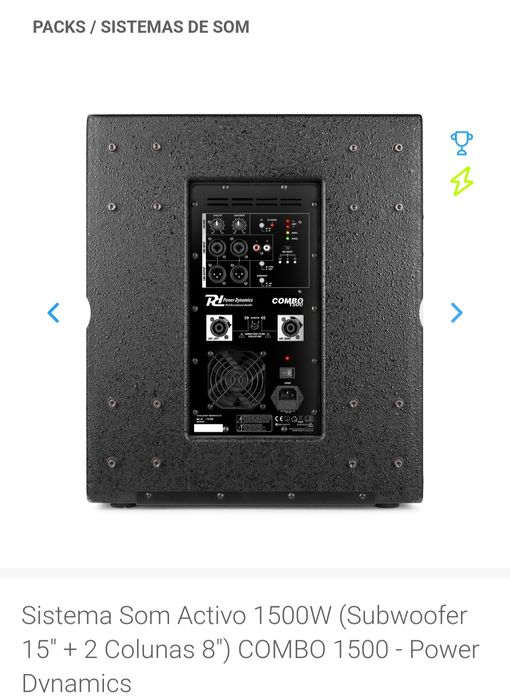 Power Dynamics Sistema de som ativo  1500w