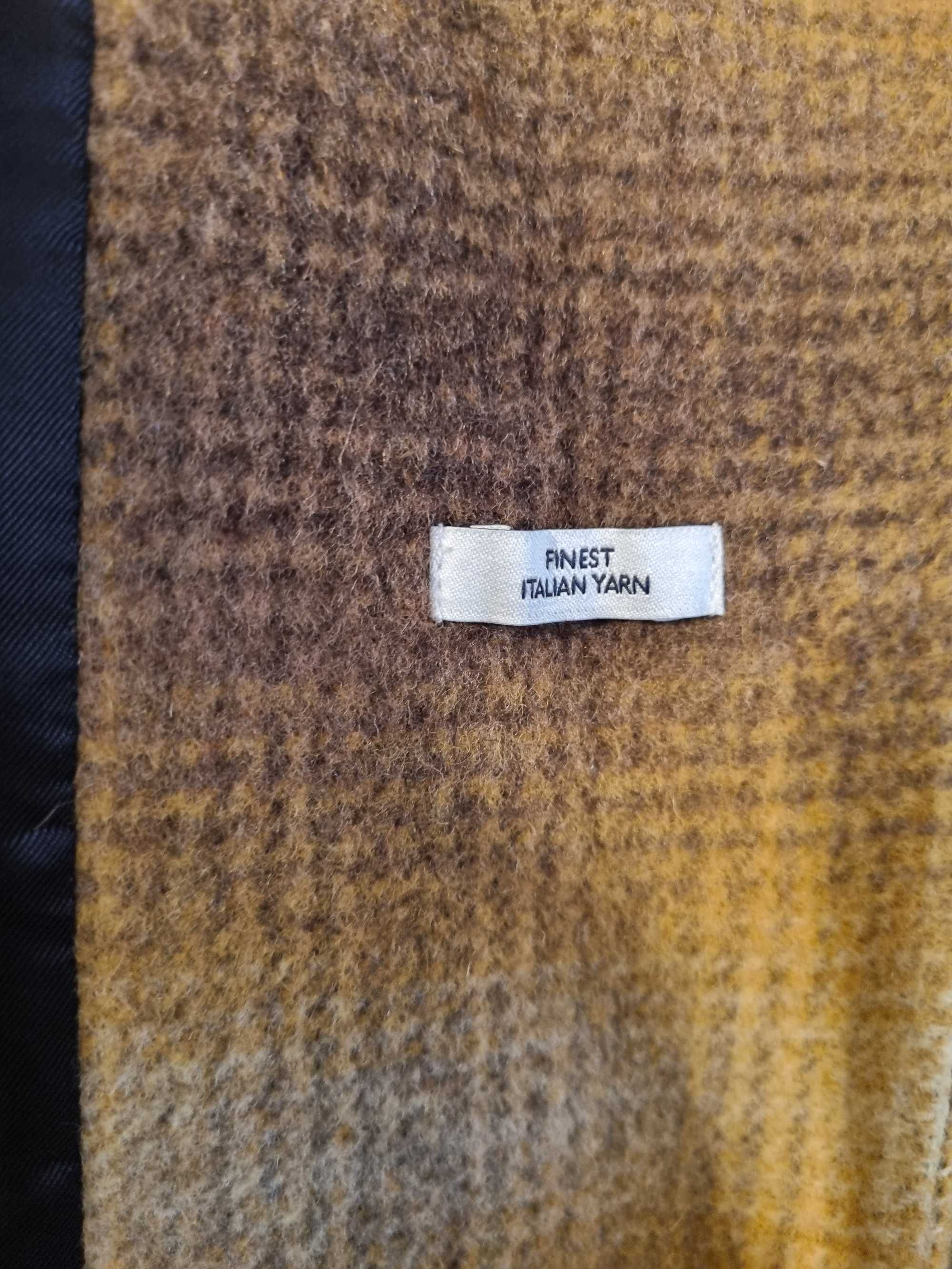 Casaco com mistura de lã, amarelo e castanho TOMMY HILFIGER