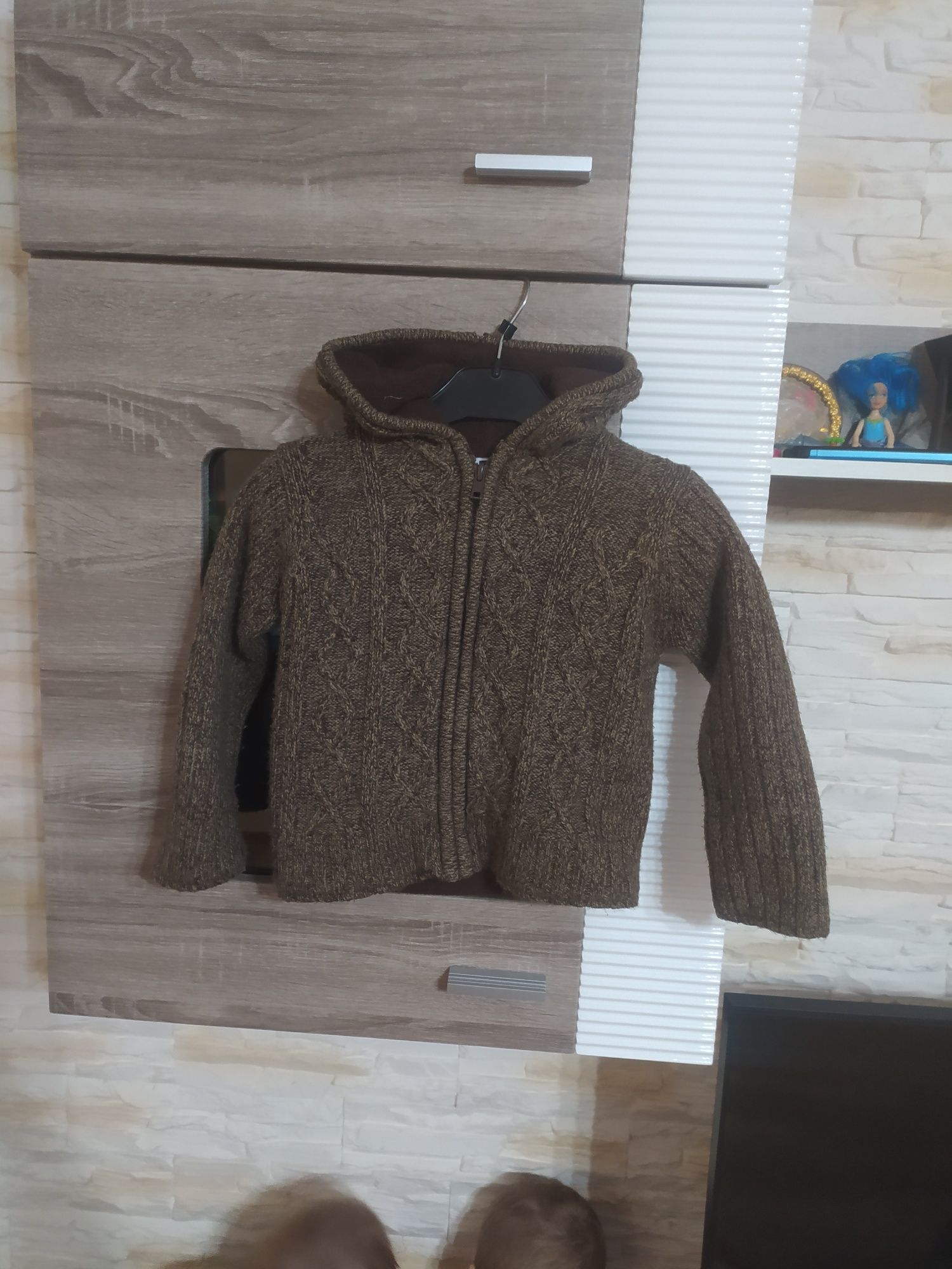 Sweter na polarze rozpinany gruby ciepły bluza zapinany 98