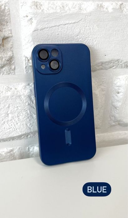 Чехол на iPhone 13/14 матовый силиконовый, про макс Айфон c MagSafe