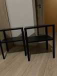 Dwa stoliki nocne IKEA czarne KNARREVIK