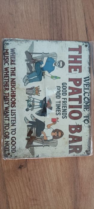 Tabliczka na taras,patio drewniana,nowa