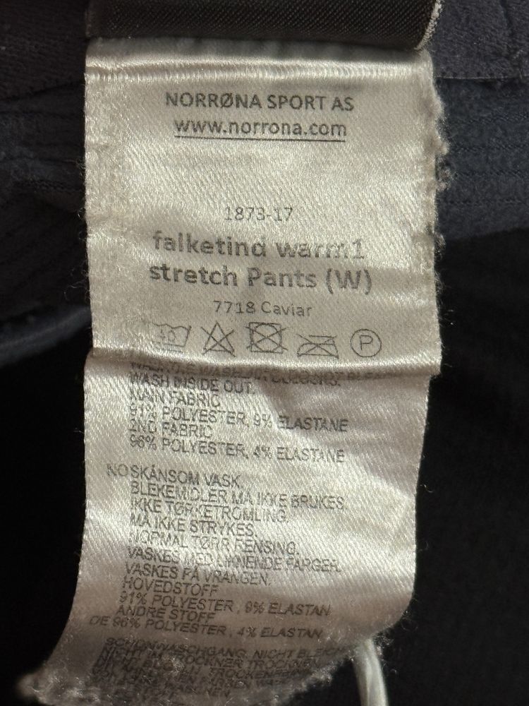 Spodnie Falketind Warm1 Norrona M Stretch Pants Logowane Caviar
