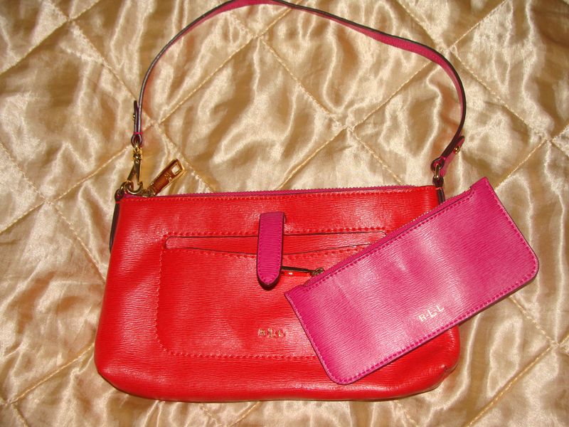 Ralph Lauren оригинал кожа сумка клатч кошелек