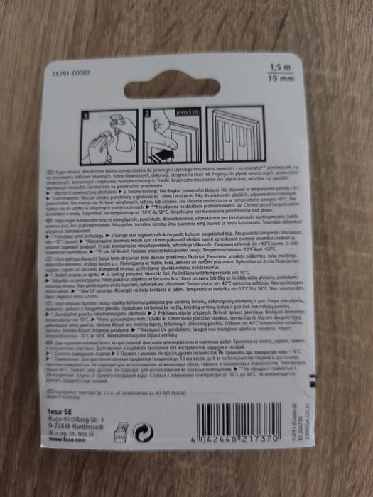 Taśma dwustronna montażowa