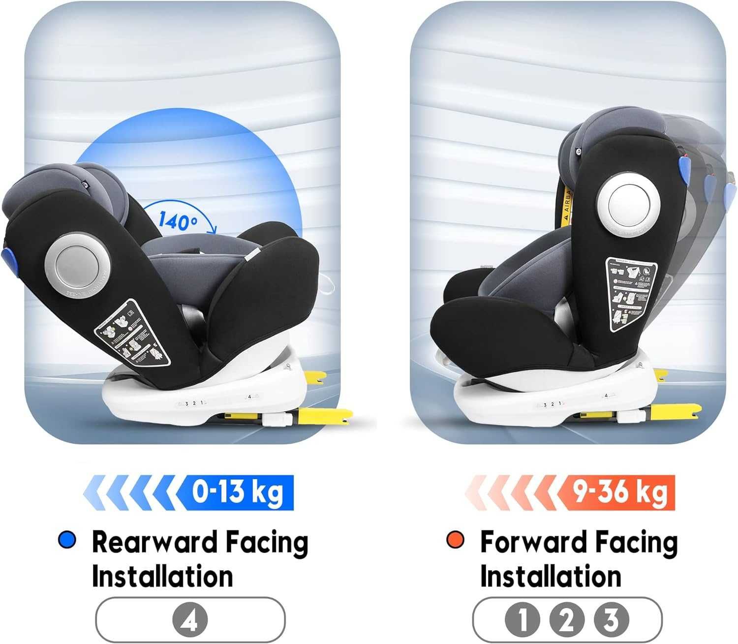 Cadeira de carro Isofix de 360 graus