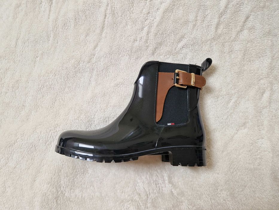 Nowe czarne kalosze damskie Tommy Hilfiger rozmiar 38 z metką