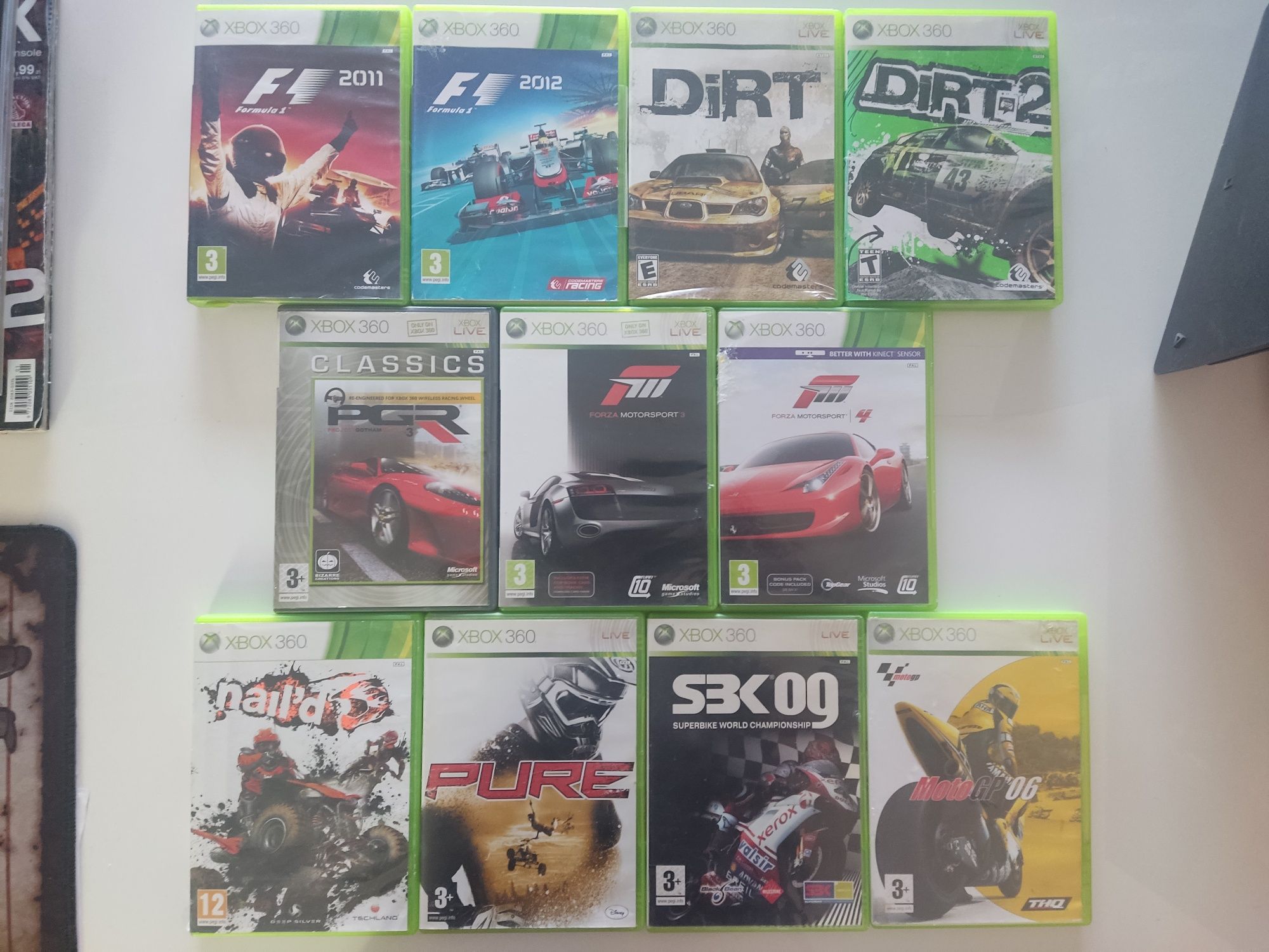 Wyścigi Xbox 360 NFS,Dirt,Forza, PGR,F1,SBK,Naild itd