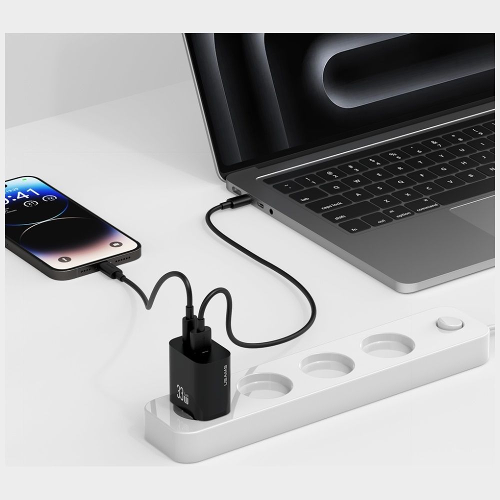 Ładowarka sieciowa USAMS CC317 T65 33W   1xUSB-C 1xUSB-A Fast Charging