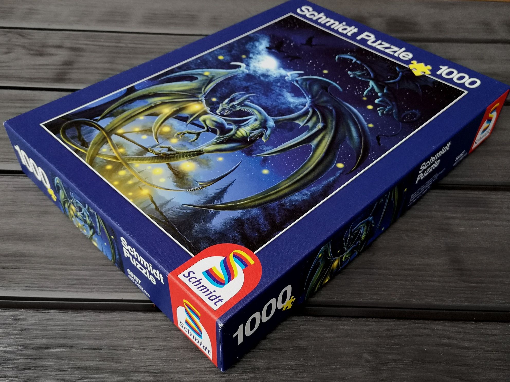 Puzzle 1000 Schmidt Blue Dragons smok