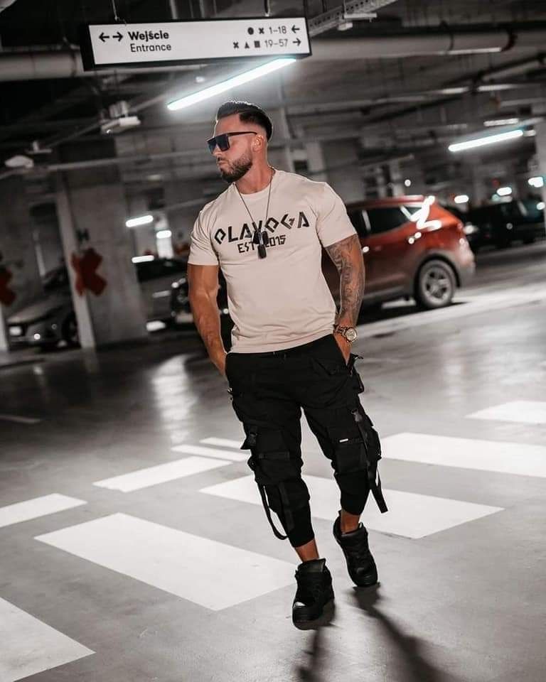 T-SHIRT Meski Olavoga GRECOS MEN BIAŁY czarny beżowy szary M L XL