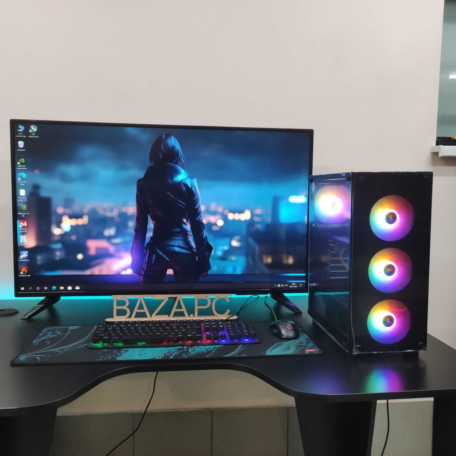 Компютер Новый Intel Core i5 9400f, 16GB DDR4, GTX 1660s 6GB, SSD512GB