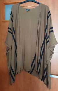 H&M PONCZO Sweter damski ONE SIZE Boho