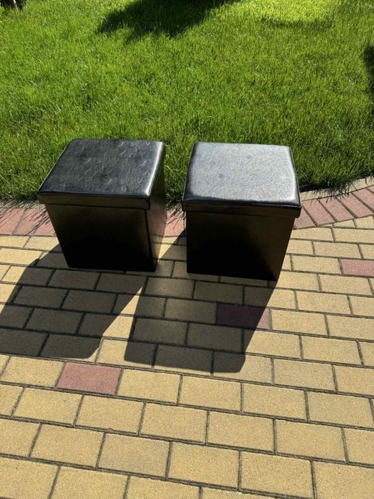 Пуфік з ящиком чорний