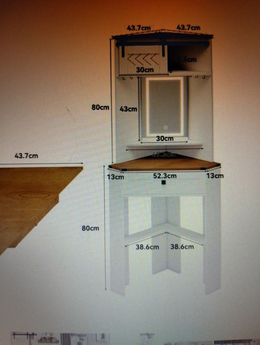 Toaletka narożna nowa oryginalnie zapakowana