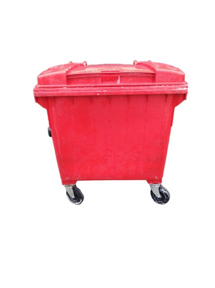 Używane pojemniki na odpady 1100l czerwony kubeł kosz śmieci