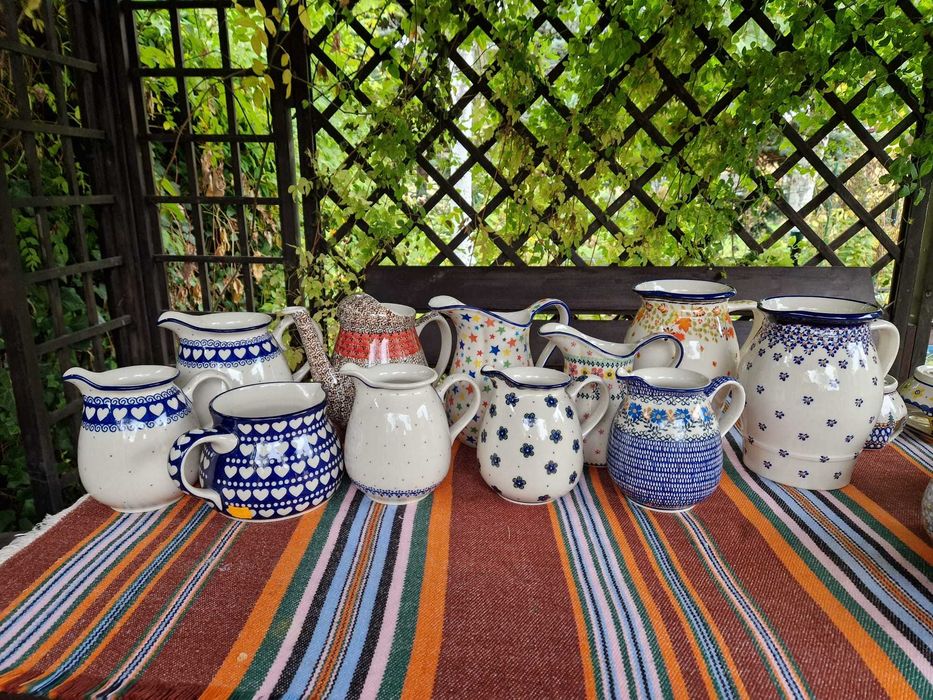 Oryginalna CERAMIKA BOLESŁAWIECKA czajniki sosjerki talerze