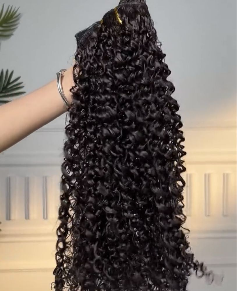 Wlosy clip in afroloki zestaw 40 cm gesty