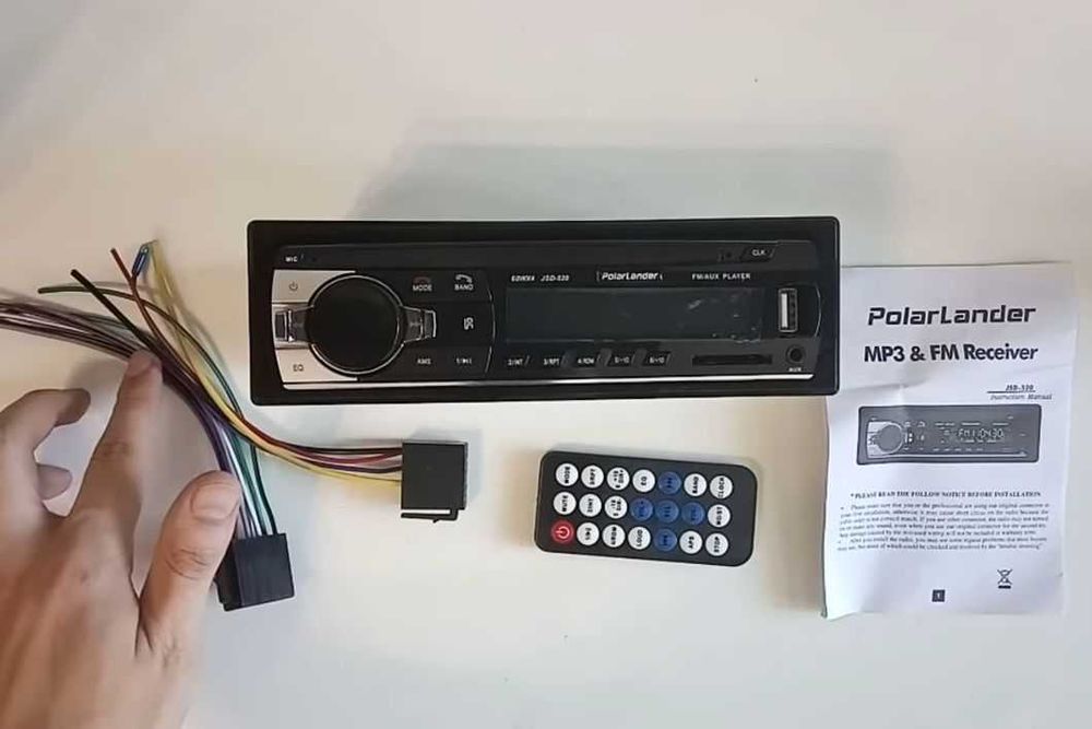 АВТОМАГНІТОЛА з bluetooth usb microsd 1 din з пультом шахтою кабелями