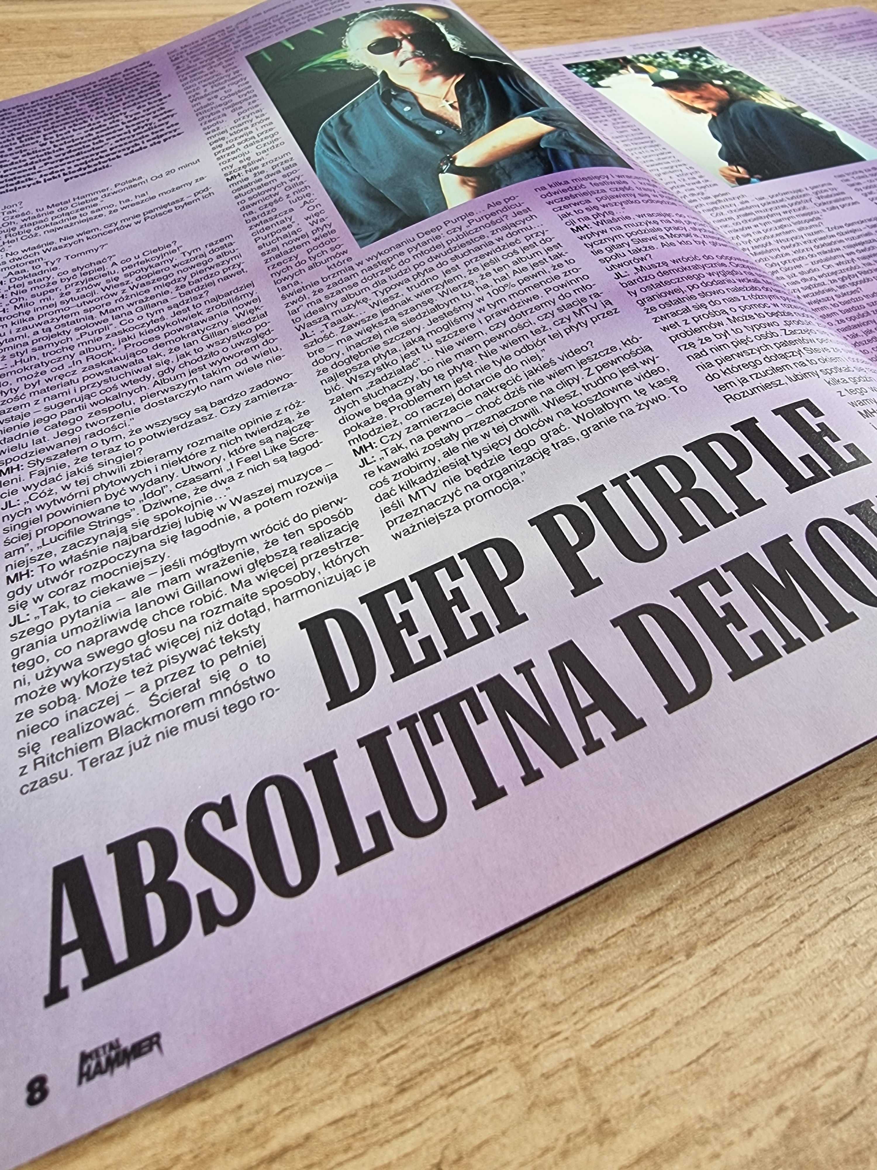 UNIKAT! Metal Hammer 2/1996 - Deep Purple, Plakaty: Anthrax, Illusion