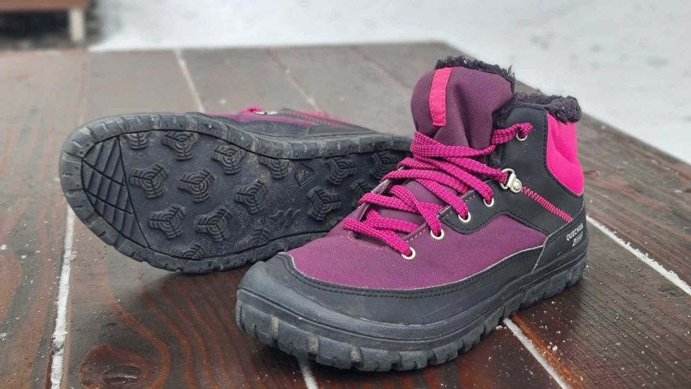 Термоботинки Зимние женские Quechua ОРИГІНАЛ на меху фуксия фиолет