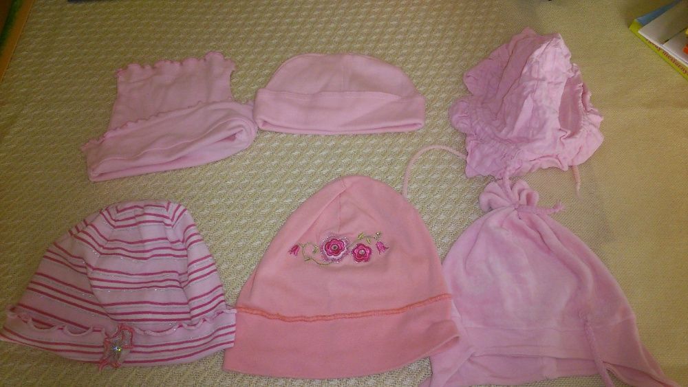czapki niemowlęce dziewczęce cena za komplet worek 120 l