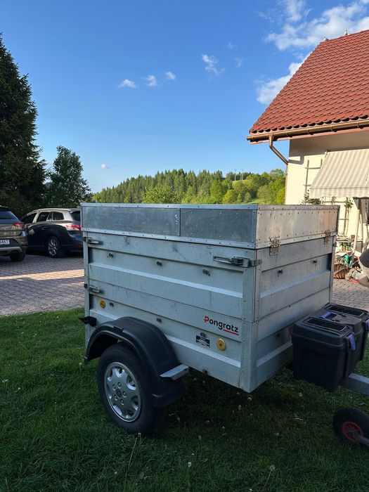 Przyczepka samochodowa lekka PONGRATZ, dmc 750 kg, produkcja Niemcy