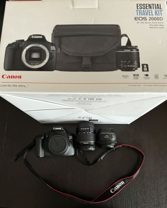 Canon 2000D com 2 objetivas - COMO NOVA